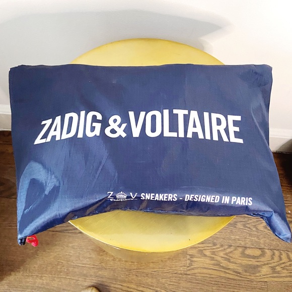 ZV1747 High Flash Sneakers CRUSH Leather ZADIG&VOLTAIRE, size 40 US 9 Distressed - Picture 14 of 15